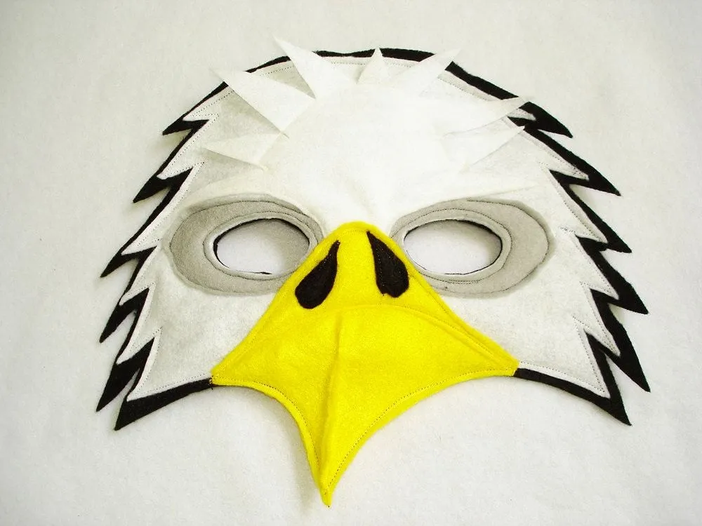 Children's BALD EAGLE Felt Mask por magicalattic en Etsy