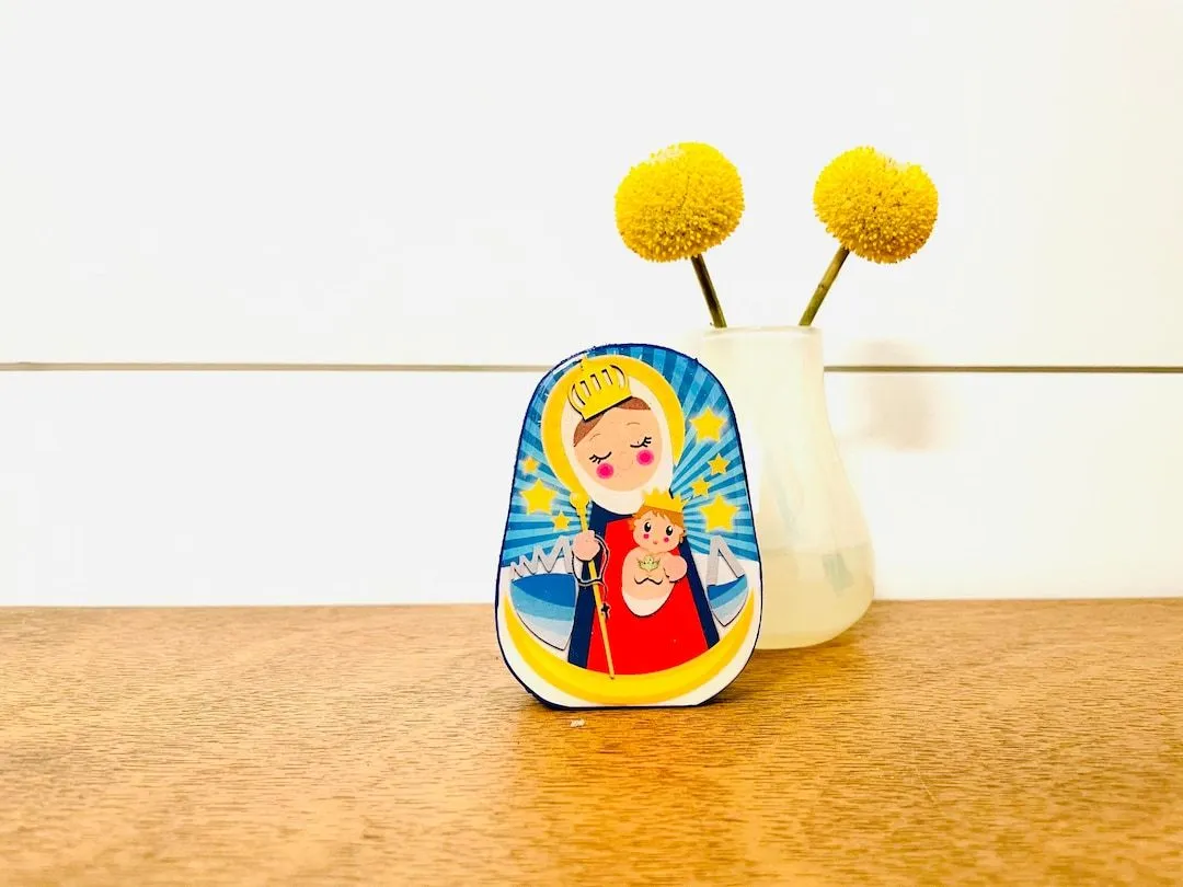 Chiquinquira Virgen María Hecha a mano Pieza única de pequeño - Etsy México