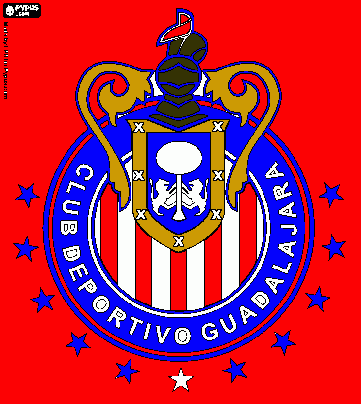 arriba chivas para colorear, arriba chivas para imprimir