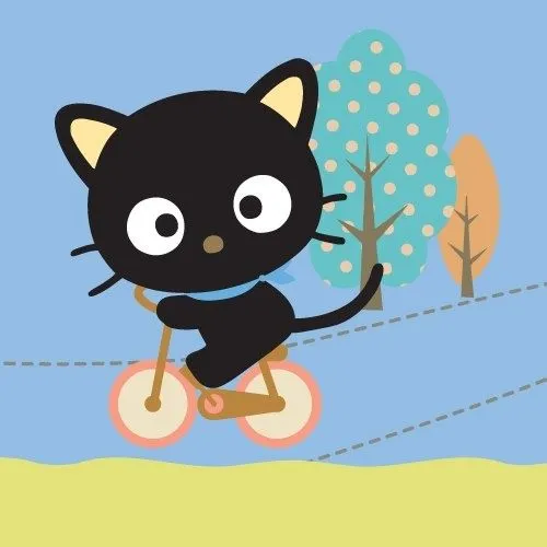 Chococat, riding his bike! | Chococat | Pinterest