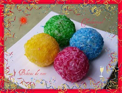 Chocolateysal: BOLITAS DE COCO DE COLORES