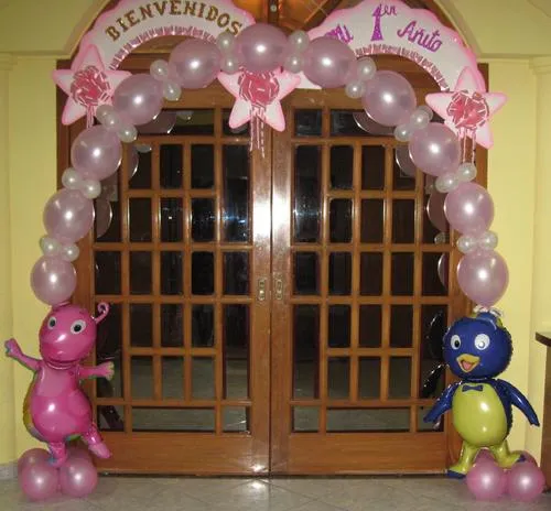 Las Chocolitas: Decoración en globo (Fiesta de 1 año)