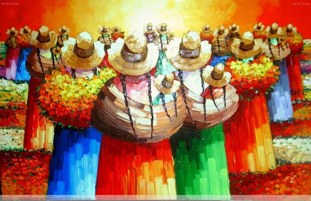 cholas con flores reynaldo guillermo rivera rondon - Artelista.