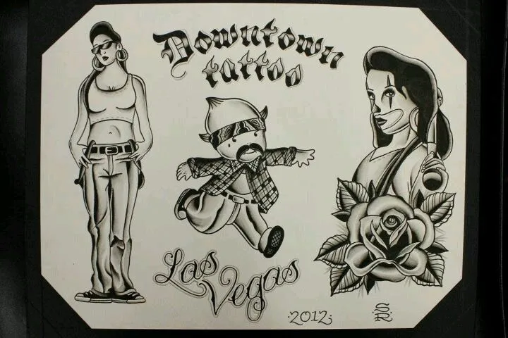 Cholo Tattoo Flash by Steve Rieck Las Vegas | Art by Steve Rieck ...