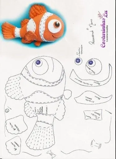 Las chorradikas de Laury: Patrón pez Nemo e fieltro