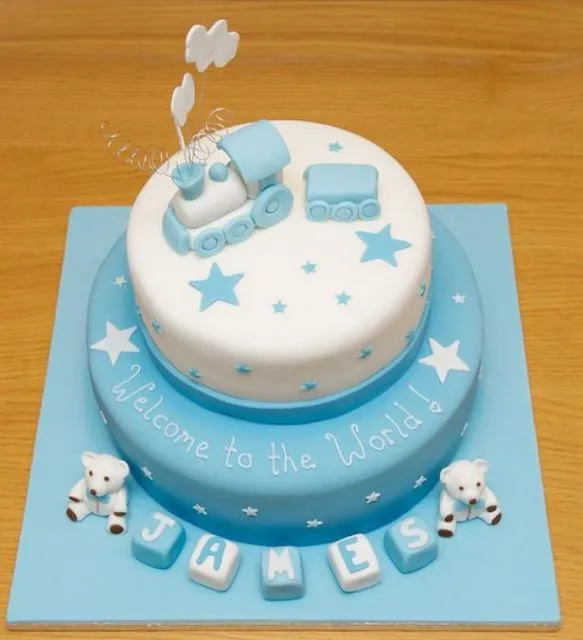 Christian baby shower cake.