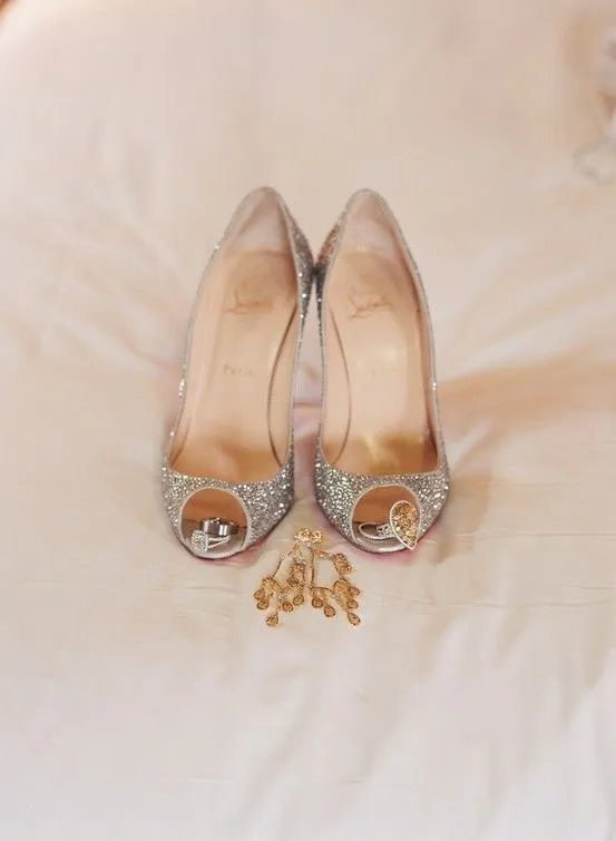 Christian Louboutin scarpe da sposa con fondo rosso ♥ Wedding ...