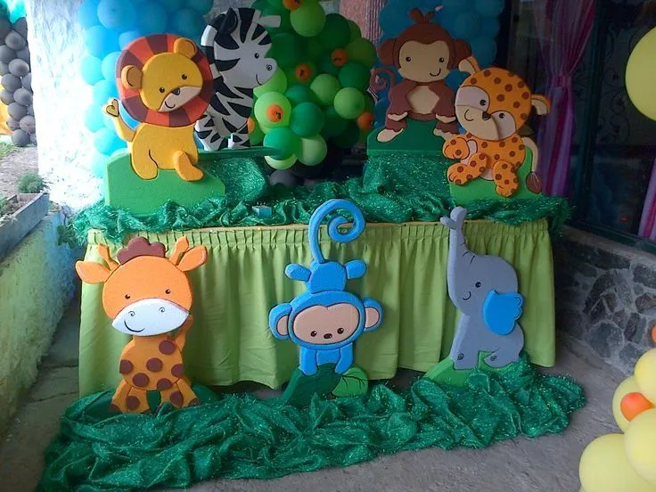 Fiestas para bebés motivo safari - Imagui