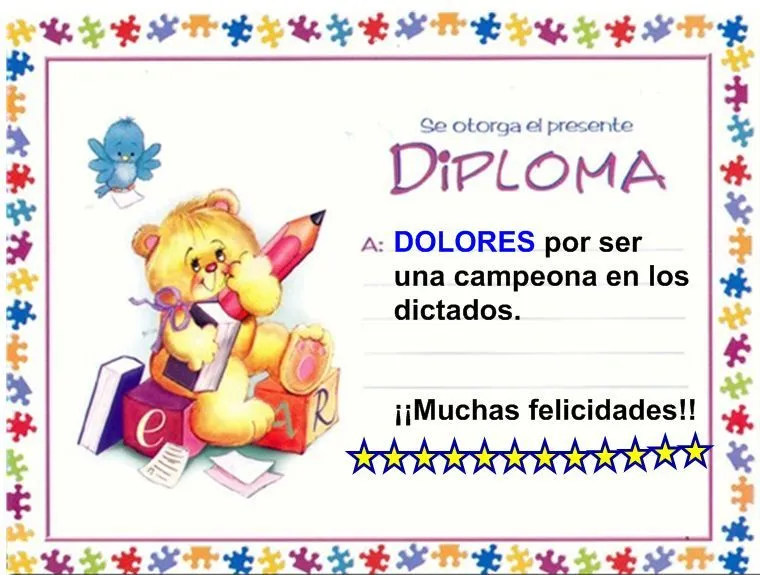 El cibercuarto: DIPLOMAS Y FELICITACIONES