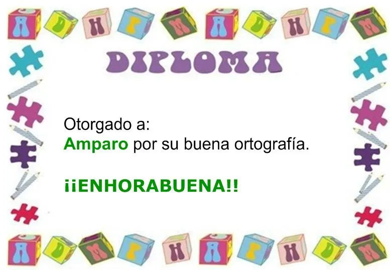 El cibercuarto: DIPLOMAS Y FELICITACIONES