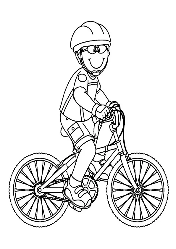 Ciclista para colorear | Dibujos para colorear