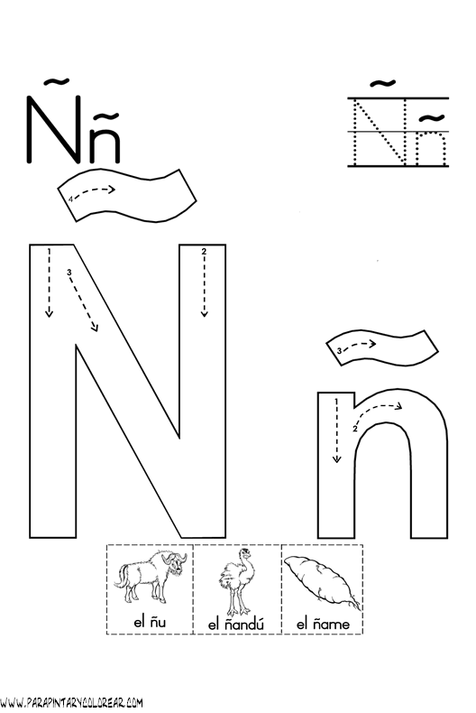 Ciclo Escolar: El Abecedario - Dibujos Para Colorear