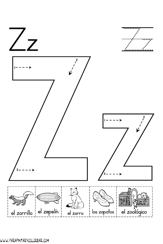 Ciclo Escolar: El Abecedario - Dibujos Para Colorear