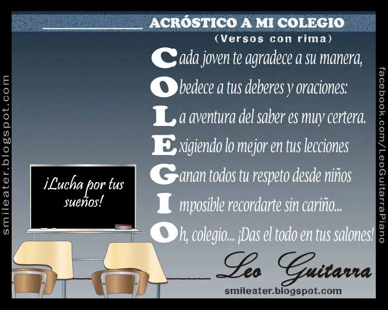 Ciclo Escolar: Acróstico pensamientos o poemas