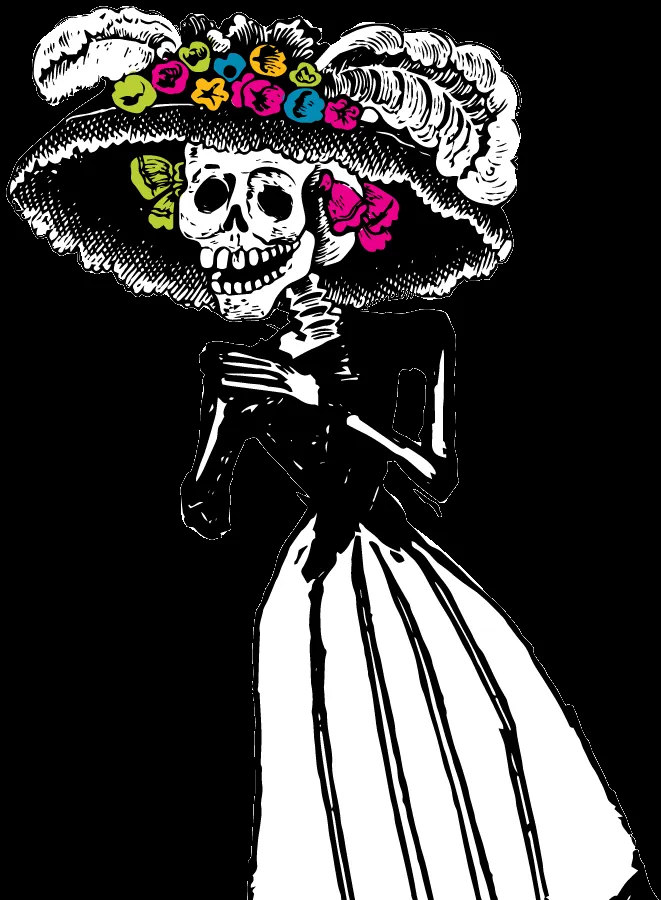 Ciclo Escolar: El Dia de Muertos - Dibujos para Colorear.