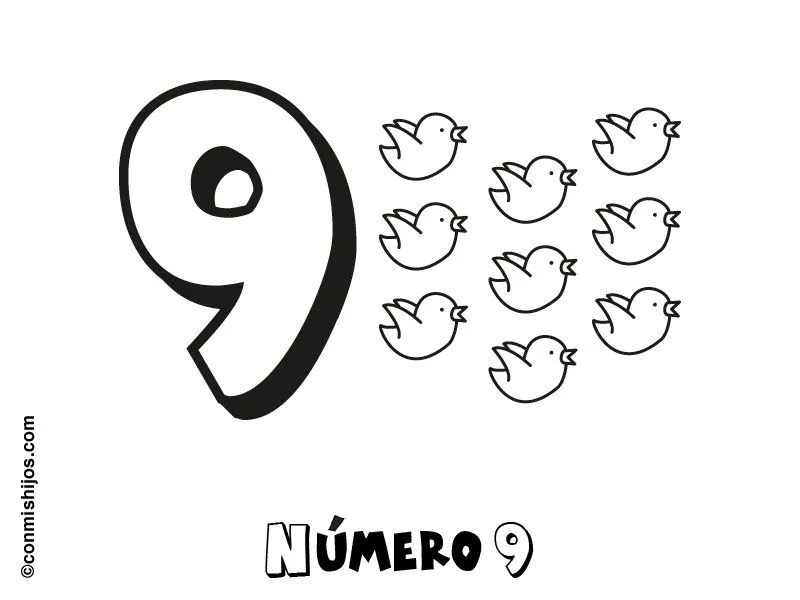 Ciclo Escolar: Los numeros - Dibujos para colorear