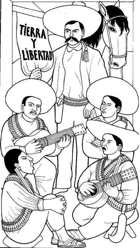 Ciclo Escolar: La Revolución Mexicana - Dibujos para Colorear