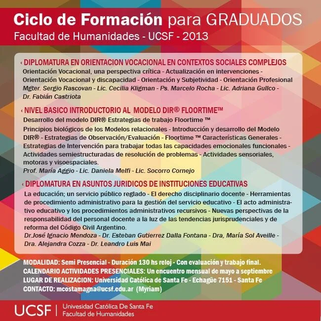 Ciclo de formación para graduados de la Facultad de Humanidades de ...