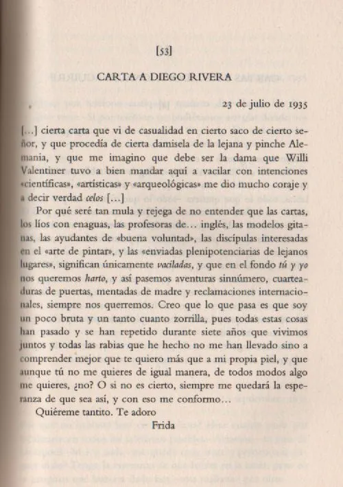 Un cielo solo | Carta de amor de Frida Kahlo a Diego Rivera. ...