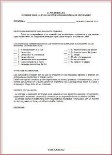 Ciencias Naturales 2º ESO: Modelo informe de evaluación de las ...