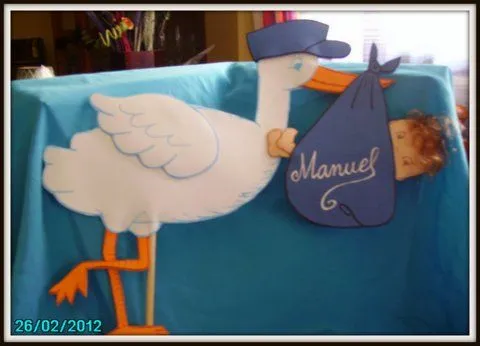 Como hacer cigueña de goma eva paso a paso - Imagui