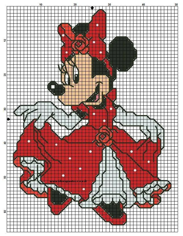 Cinderella Minnie Mouse - no key | Punto de cruz (patrones) | Pintere…