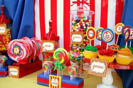 Decoración de mesas cumpleaños de payasos - Imagui