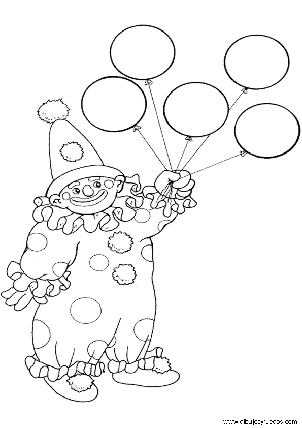 circo-payaso-globos-007 | Dibujos y juegos, para pintar y colorear