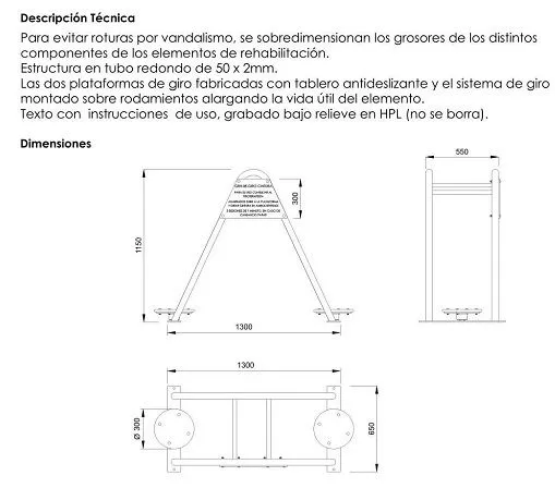 CIRCUITO SALUDABLE FITNESS AIRE LIBRE: APARATO GIMNASIA ...