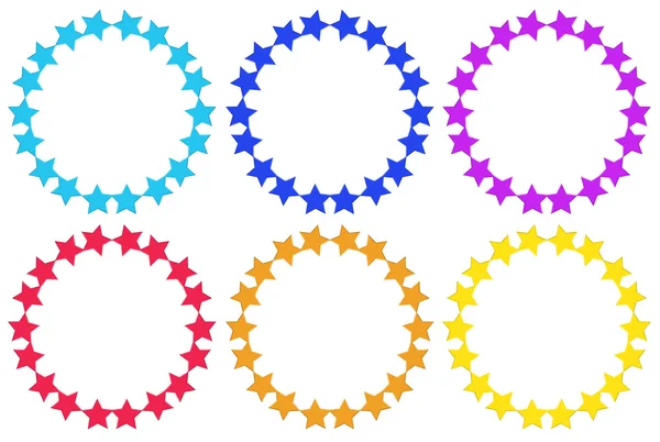 círculos de estrellas — Vector stock © interactimages #46487803