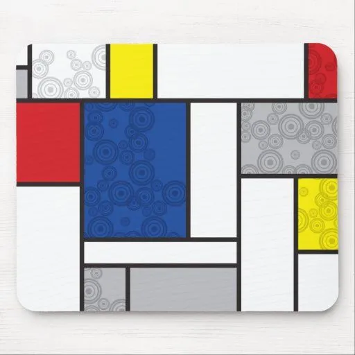 Círculos retros de Stijl del arte minimalista de M Alfombrillas De ...