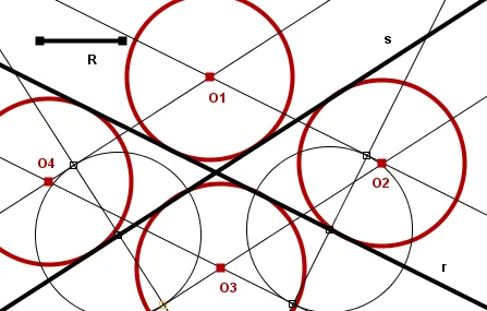 Circunferencias tangentes de radio conocido - Wikillerato