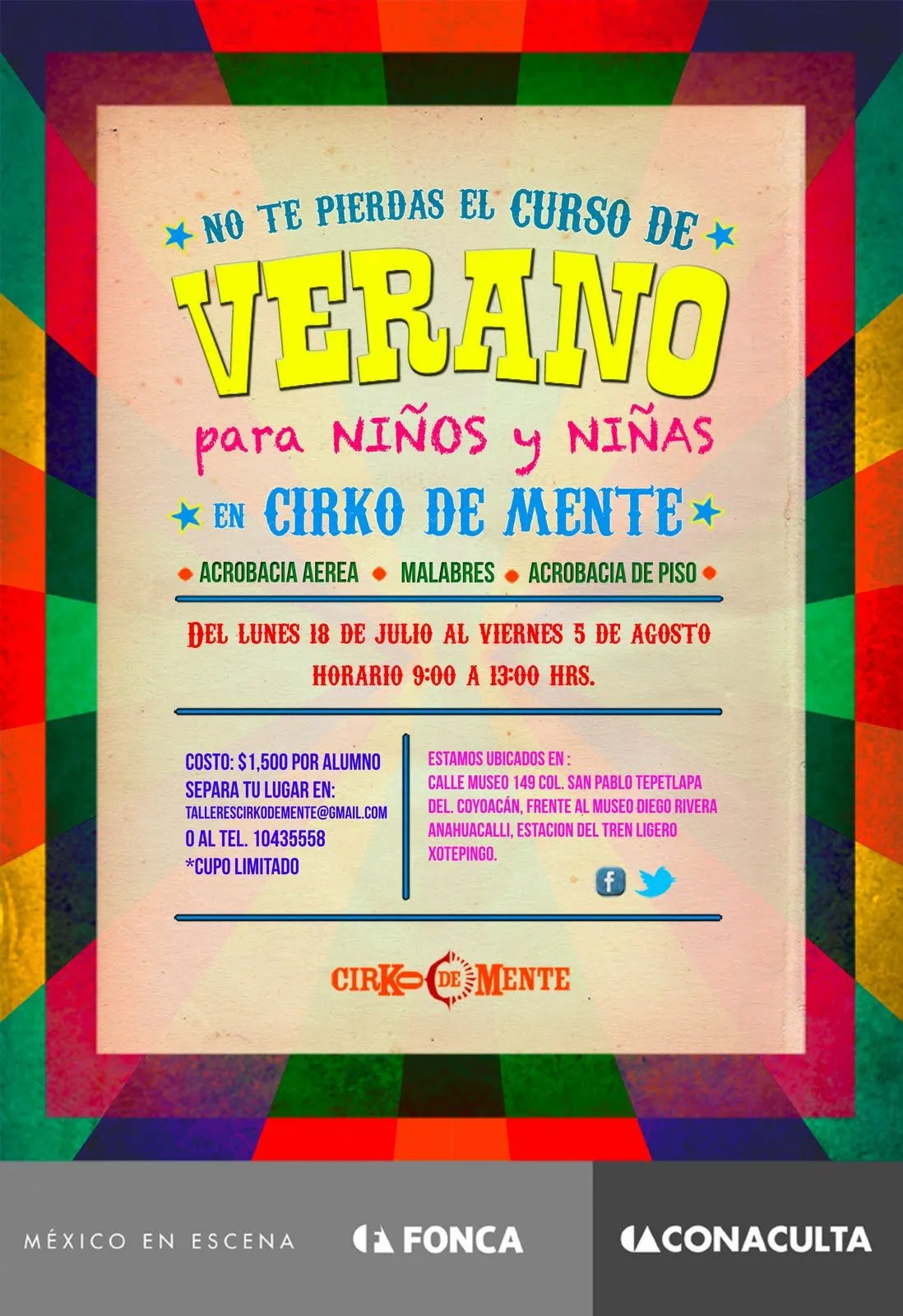 Cirko De Mente: Curso de Verano para niños y niñas!