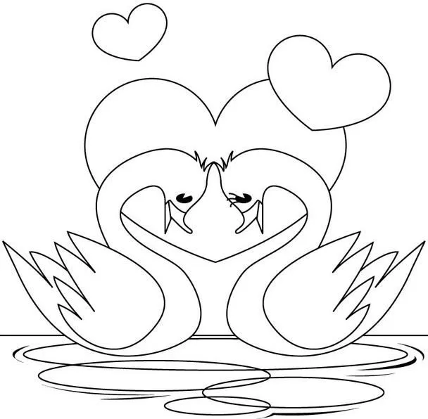 Cisnes para pintar - Imagui