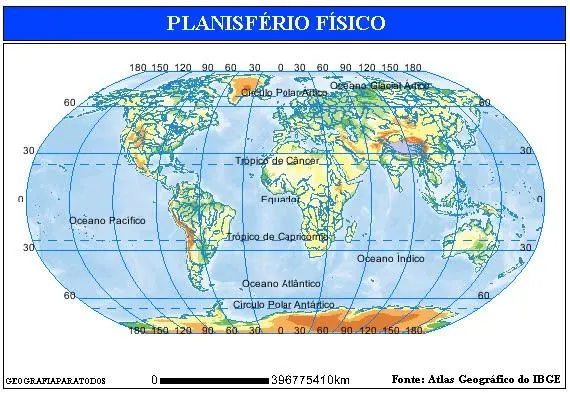 Planisferio mudo fisico para imprimir - Imagui