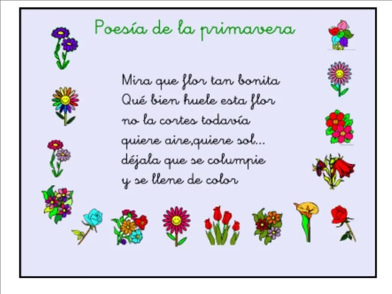 CLASE DE ELENA 4 AÑOS: POESÍA DE LA PRIMAVERA