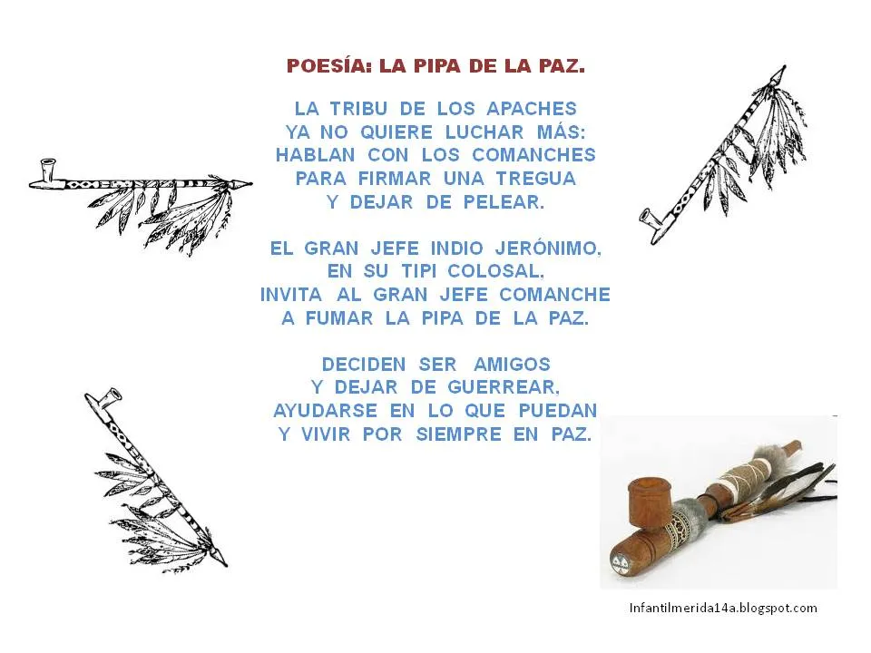 La clase de LOS PIRATAS: POESÍA: LA PIPA DE LA PAZ