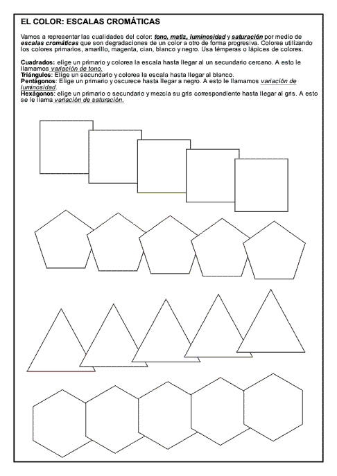 En la clase de plástica: 3º ESO. Convocatoria de Septiembre curso ...