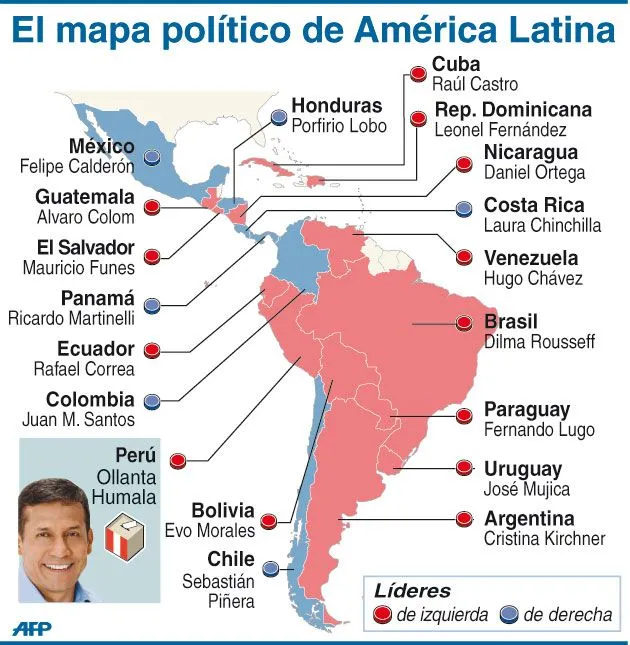 Mapa político de América Latina | Clases de Periodismo