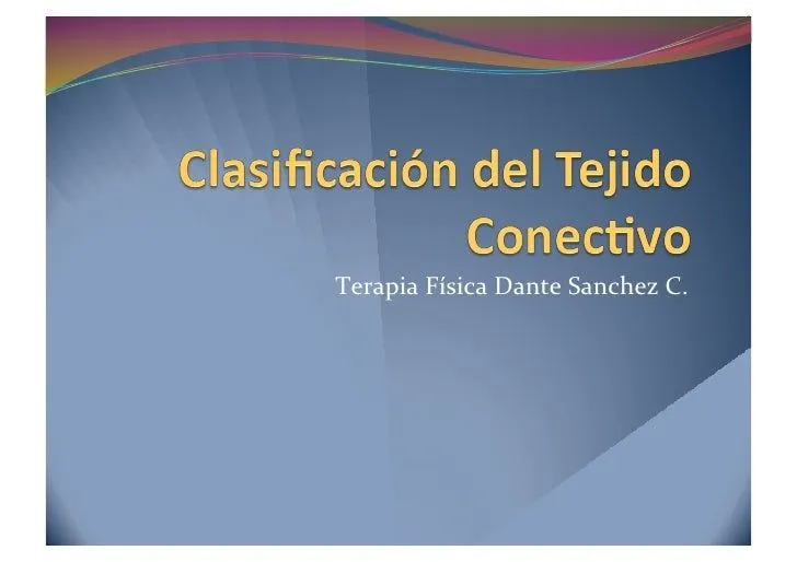 Clasificación del tejido conectivo