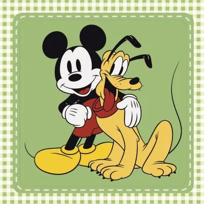 Classic Mickey Mouse and Pluto Print at Art.com