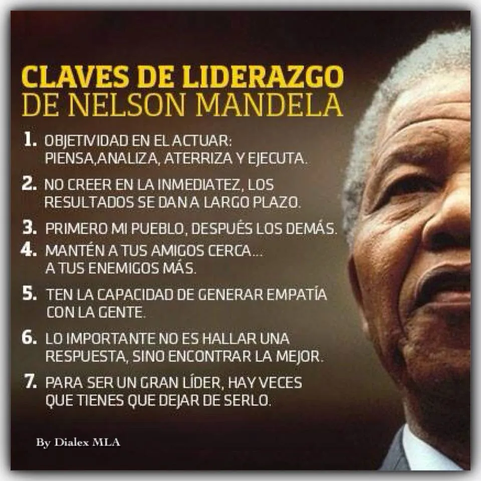 7 claves de liderazgo de Nelson Mandela #infografia #infographic ...