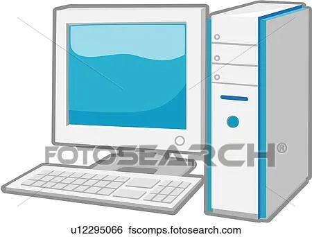 Clip Art - escritorio, monitor, hardware, diagrama, computadora ...