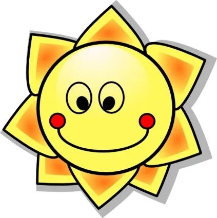 Clipart de dibujos animados sol sonriente imágenes prediseñadas ...