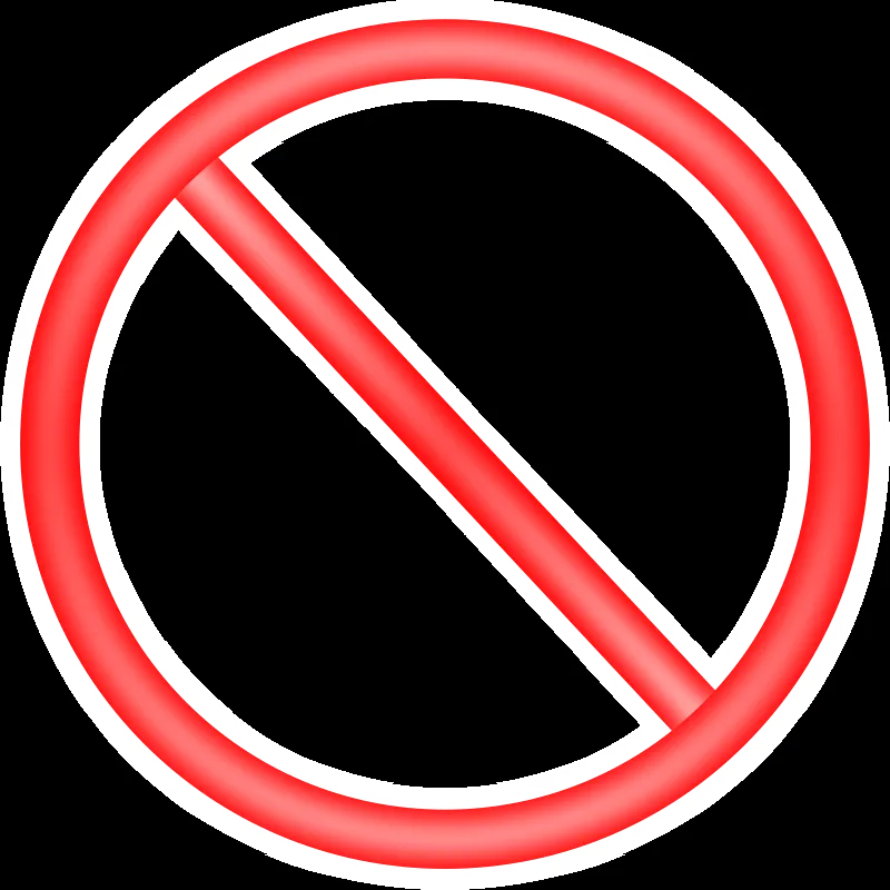 Clipart - Forbiden sign. Señal de prohibido.