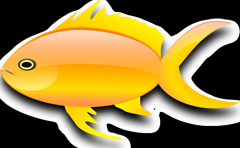 Clipart - Pez dorado (gold fish)