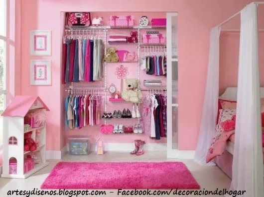 CLOSET PARA NIÑAS - GIRLS : Diseño y Decoración del Hogar Design ...
