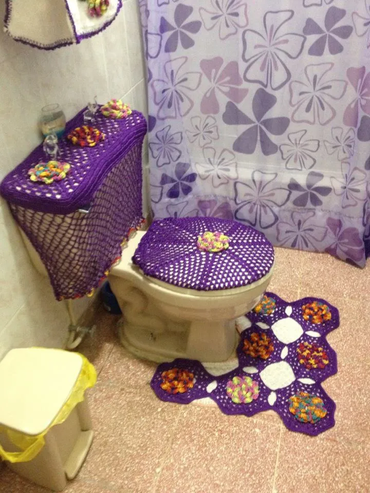 CLUB LAS ARAÑITAS DOMINICANAS: JUEGOS DE BAÑOS A CROCHET LADAMA