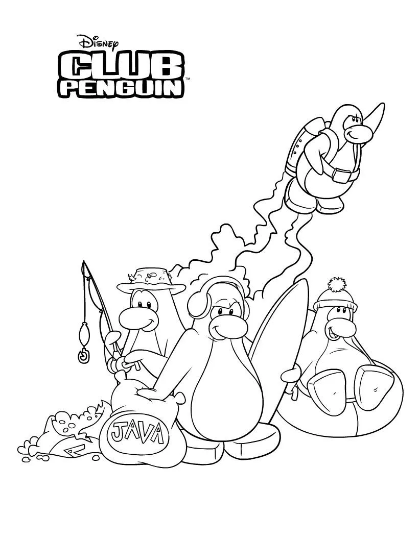 Club penguin para colorear - Dibujos para colorear - IMAGIXS