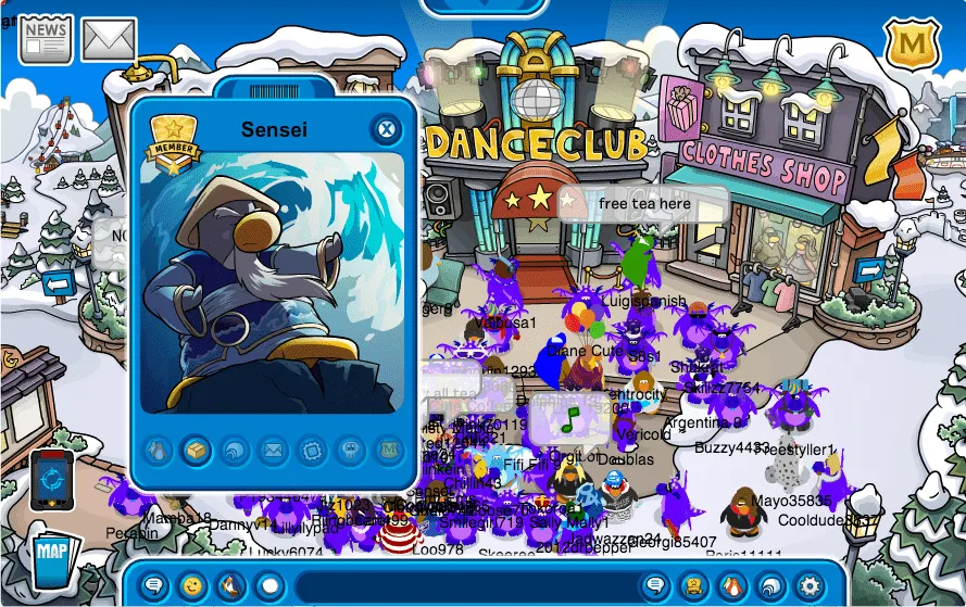 Club Penguin Meeting Sensei On Server Mountain | Club Penguin ...